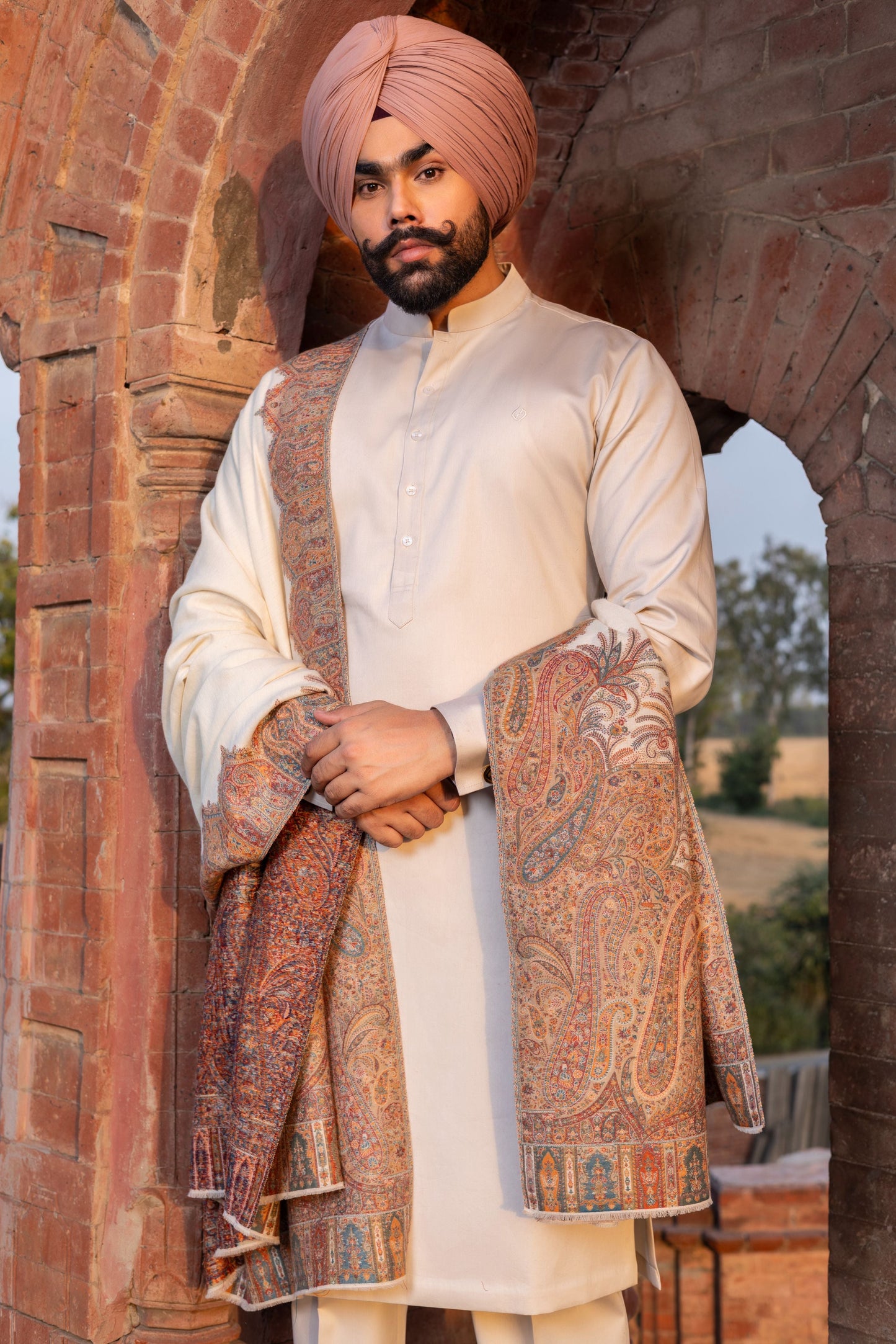 Royal Handloom Shawl with Kurta set Hartansh Clothing Pvt Ltd