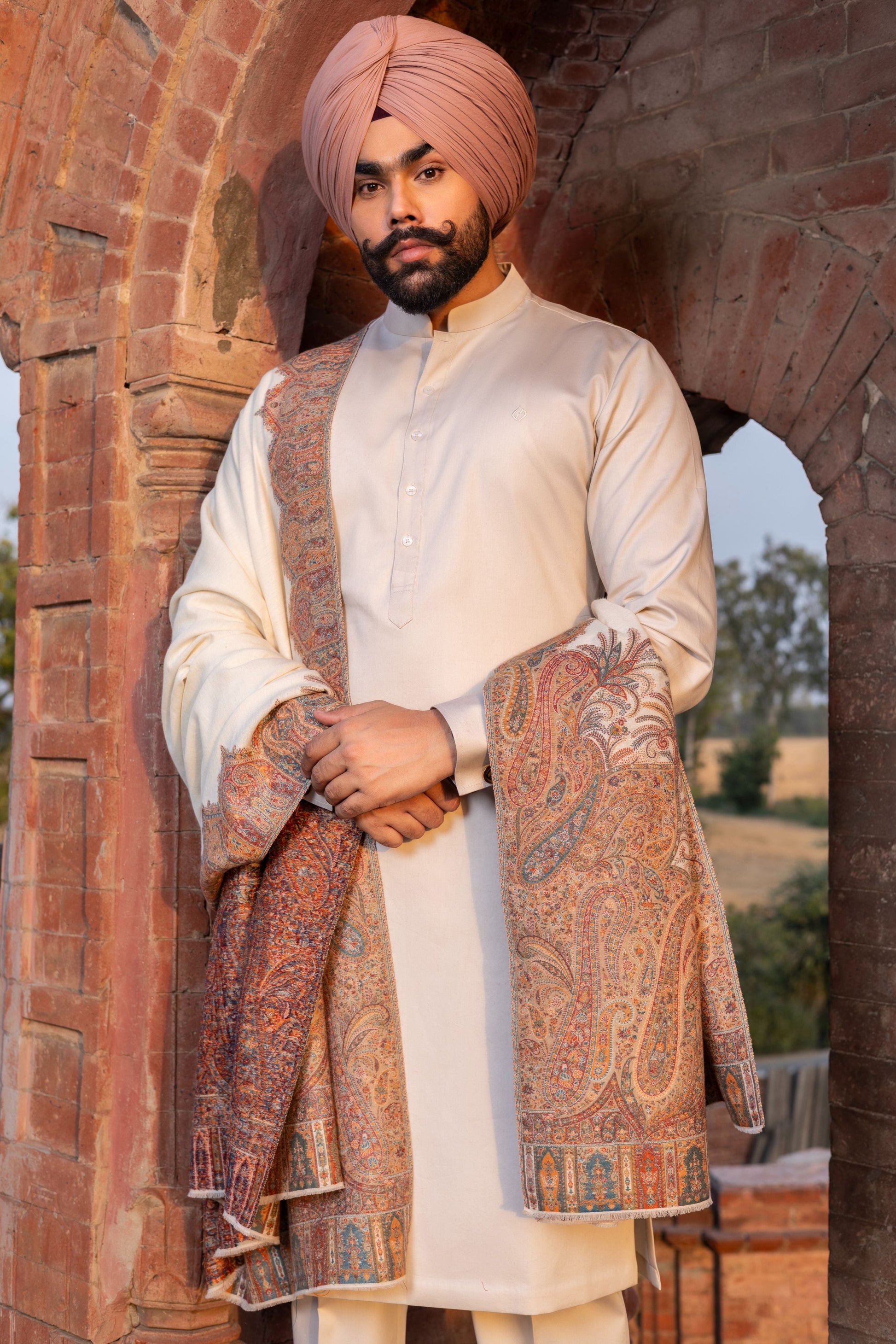 Royal Handloom Shawl with Kurta set Hartansh Clothing Pvt Ltd