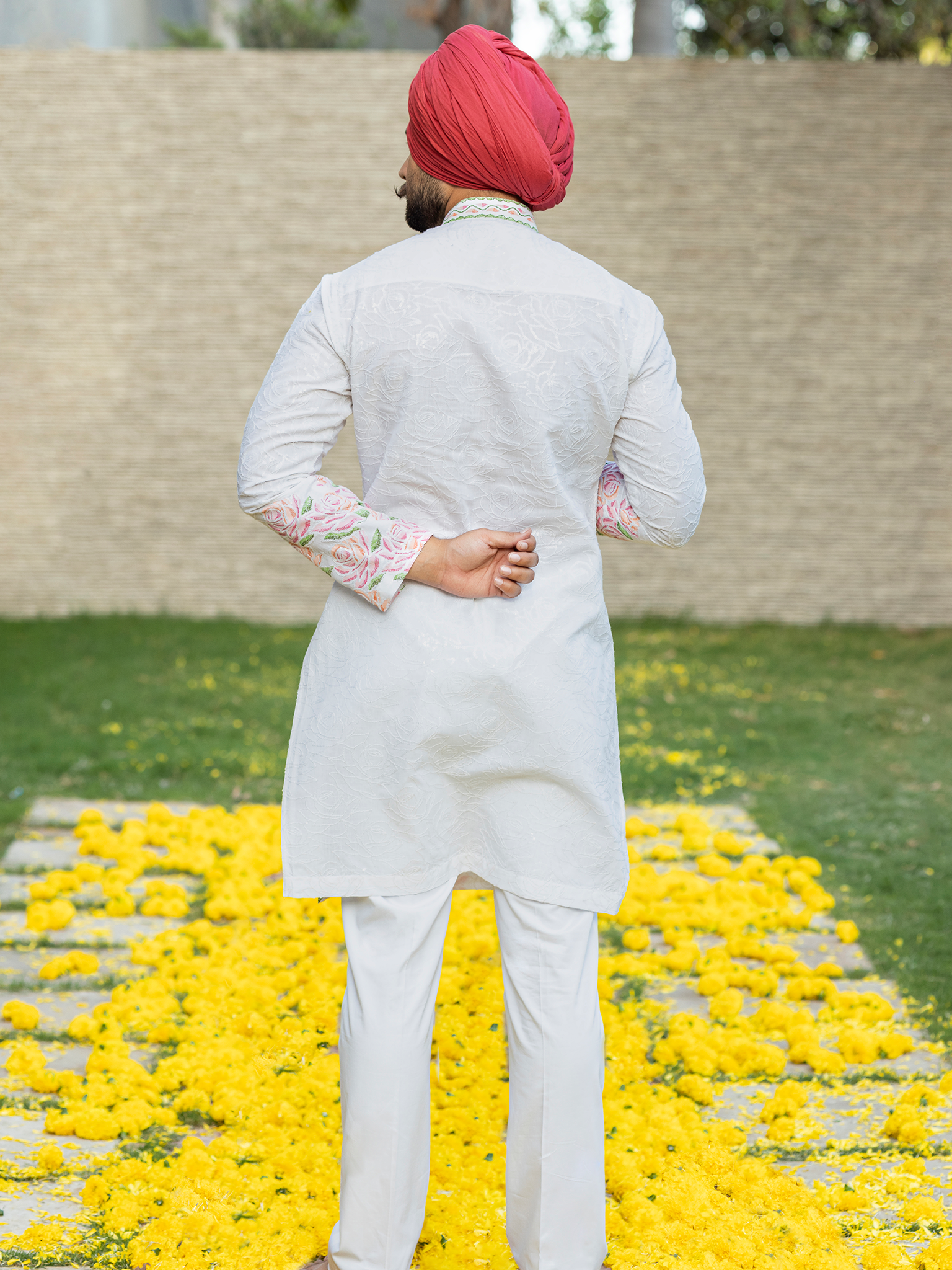 Hand-Painted Kurta Pyjama Hartansh Clothing Pvt Ltd