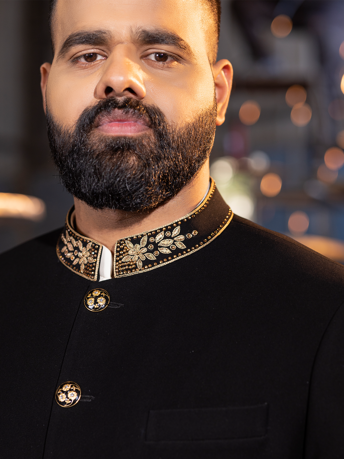 Midnight Royalty Black Achkan Hartansh Clothing Pvt Ltd