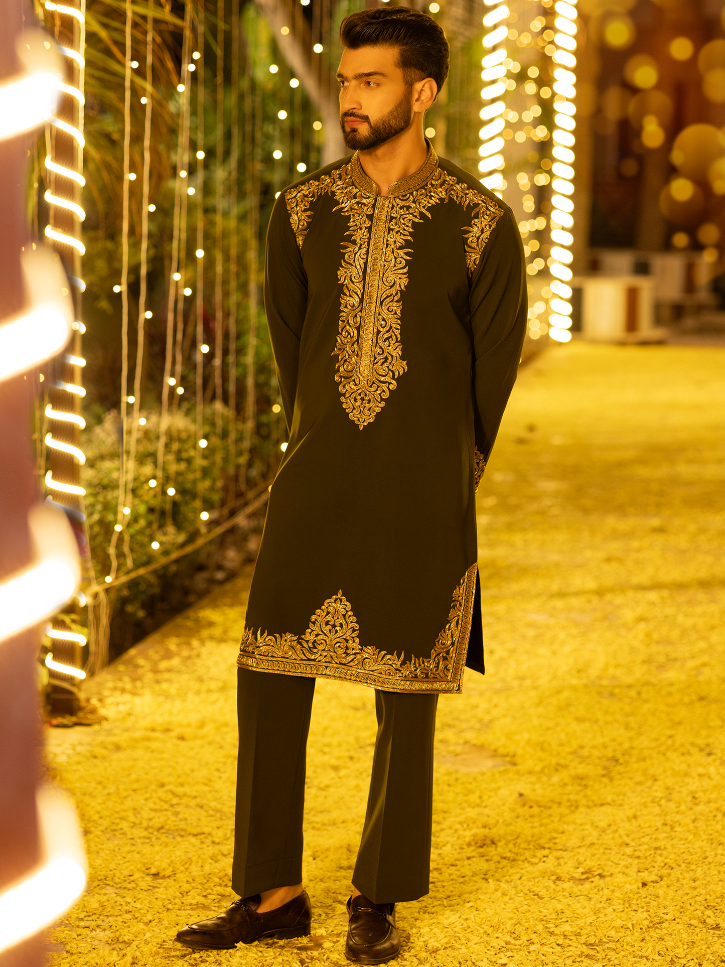 Hand-Painted Kurta Pyjama Hartansh Clothing Pvt Ltd