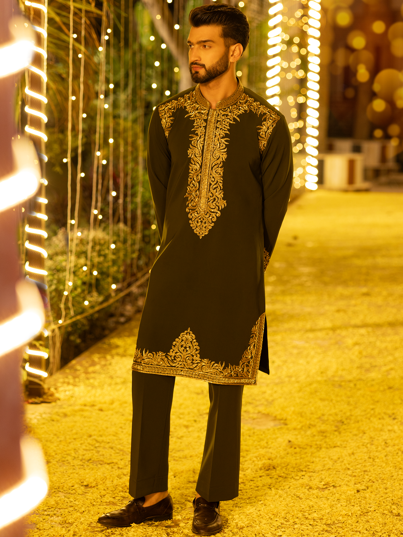 Hand-Painted Kurta Pyjama Hartansh Clothing Pvt Ltd