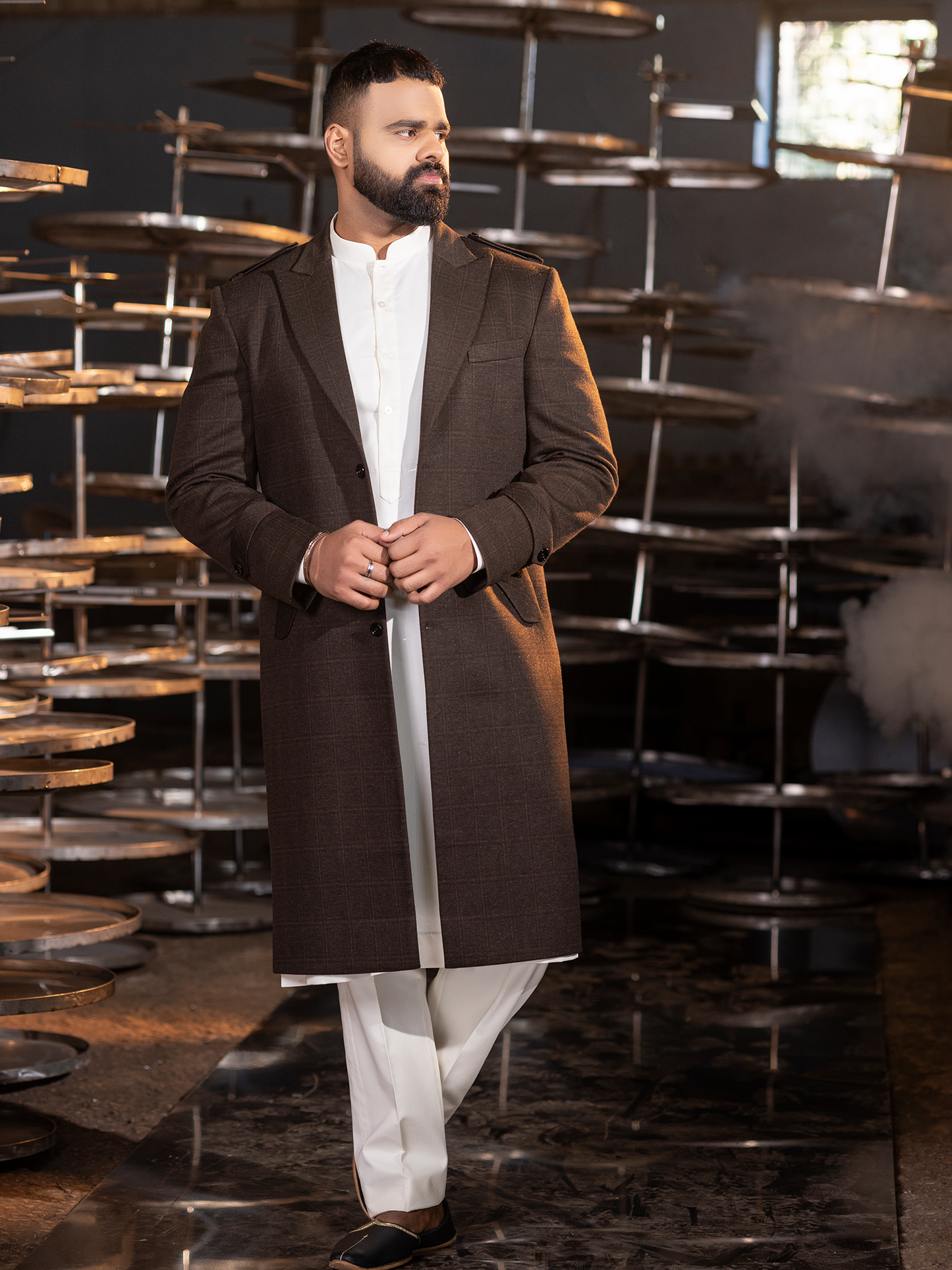 Noir Chocolate Brown Long Coat Hartansh Clothing Pvt Ltd