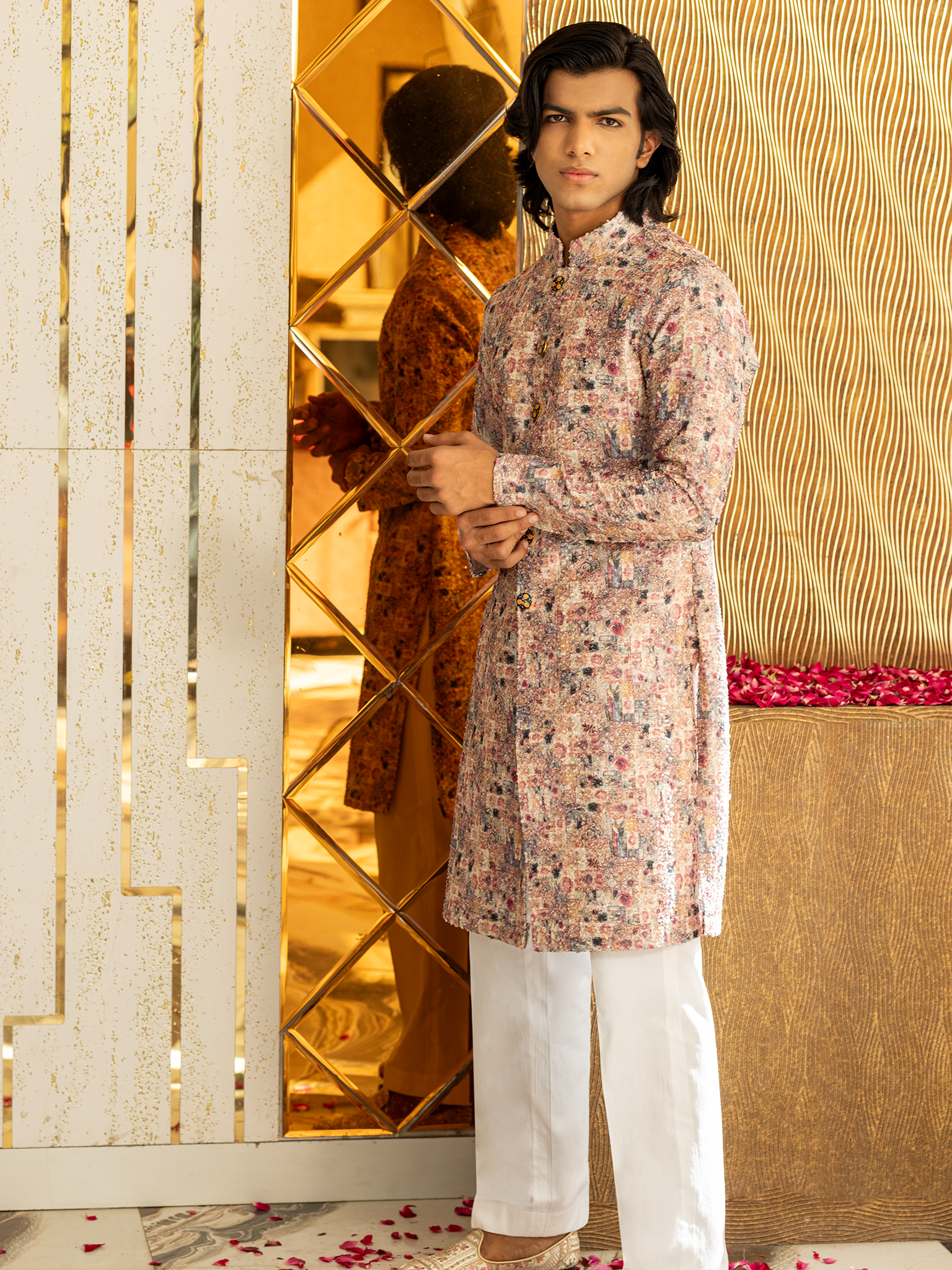 Hand-Painted Kurta Pyjama Hartansh Clothing Pvt Ltd