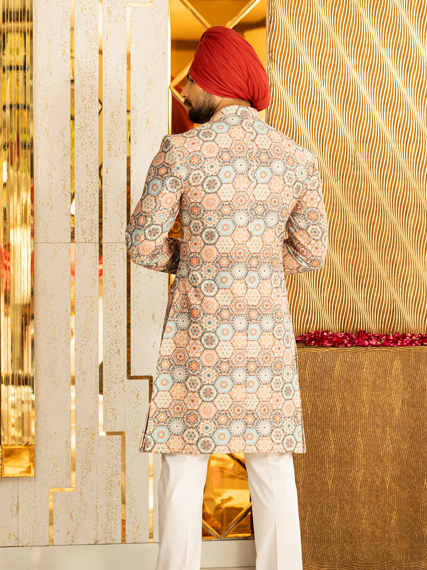 Hand-Painted Achkan Hartansh Clothing Pvt Ltd