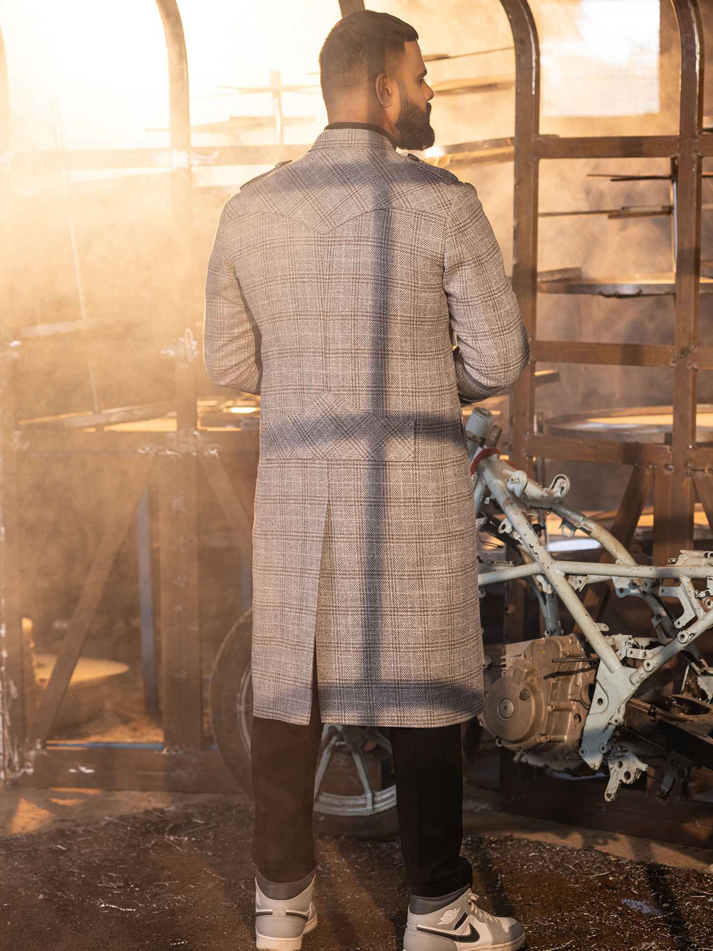 Grey Highland Long Coat Hartansh Clothing Pvt Ltd