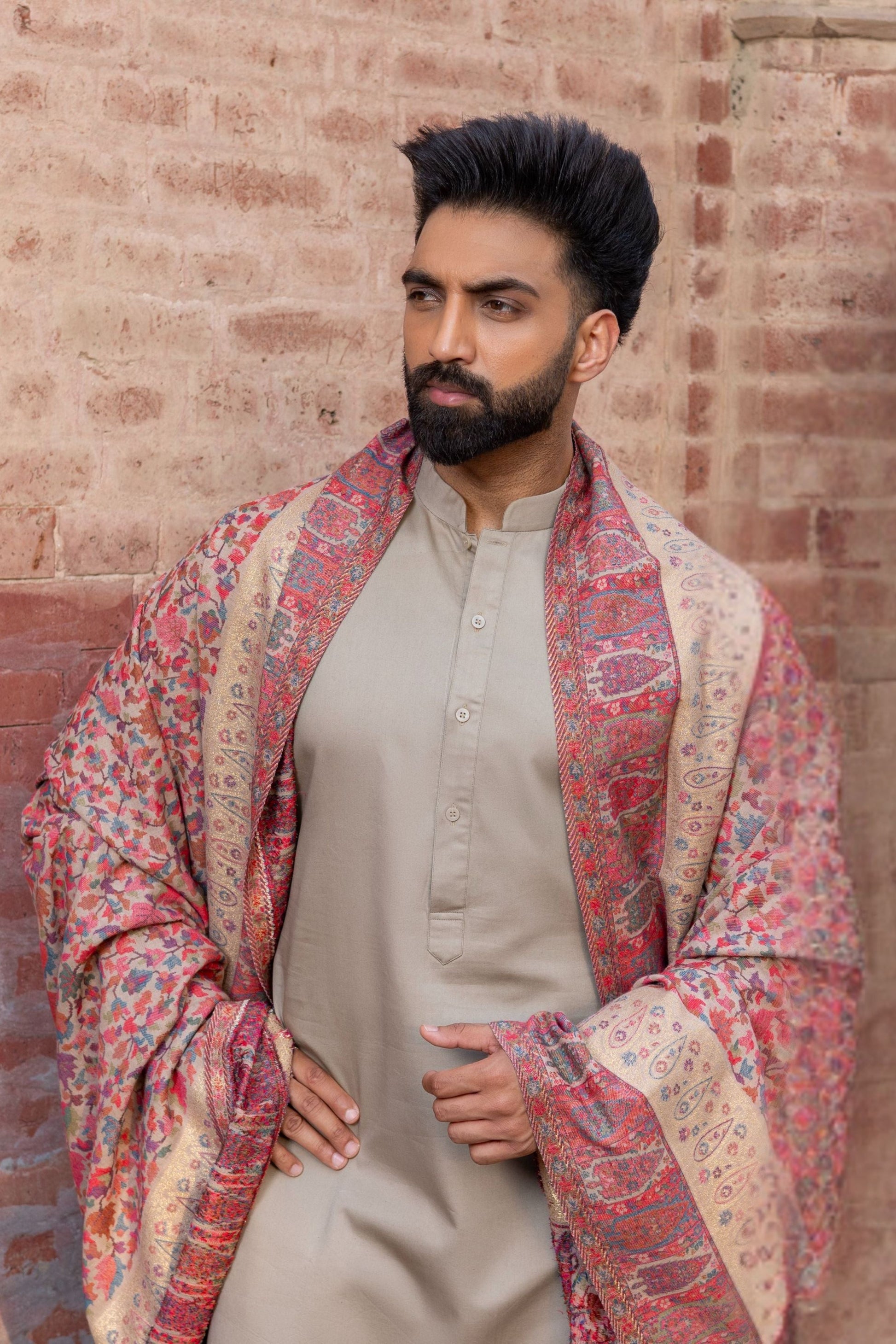 Handloom Nazakat Shawl with Kurta Ensemble Hartansh Clothing Pvt Ltd