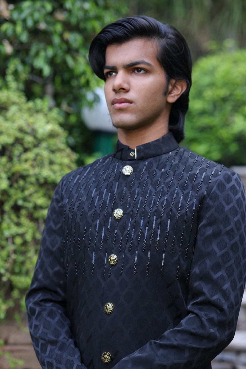 Sophisticated Black Jodhpuri Suit