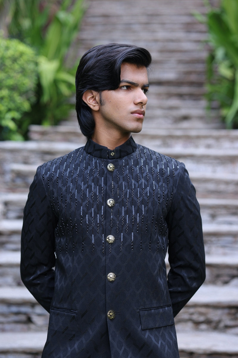 Sophisticated Black Jodhpuri Suit