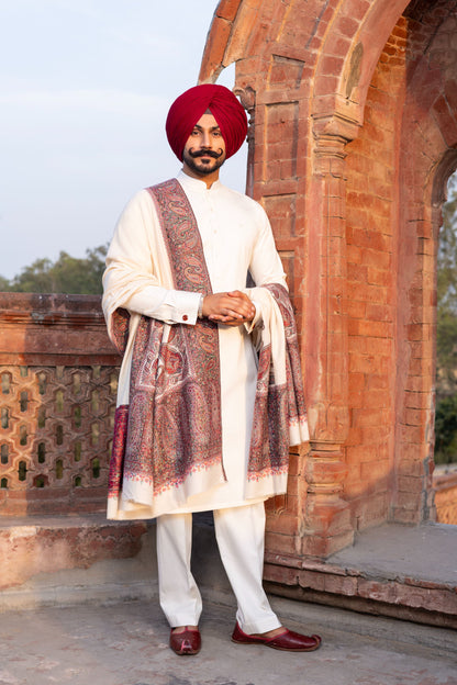 Royal Handloom Shawl with Kurta set Hartansh Clothing Pvt Ltd