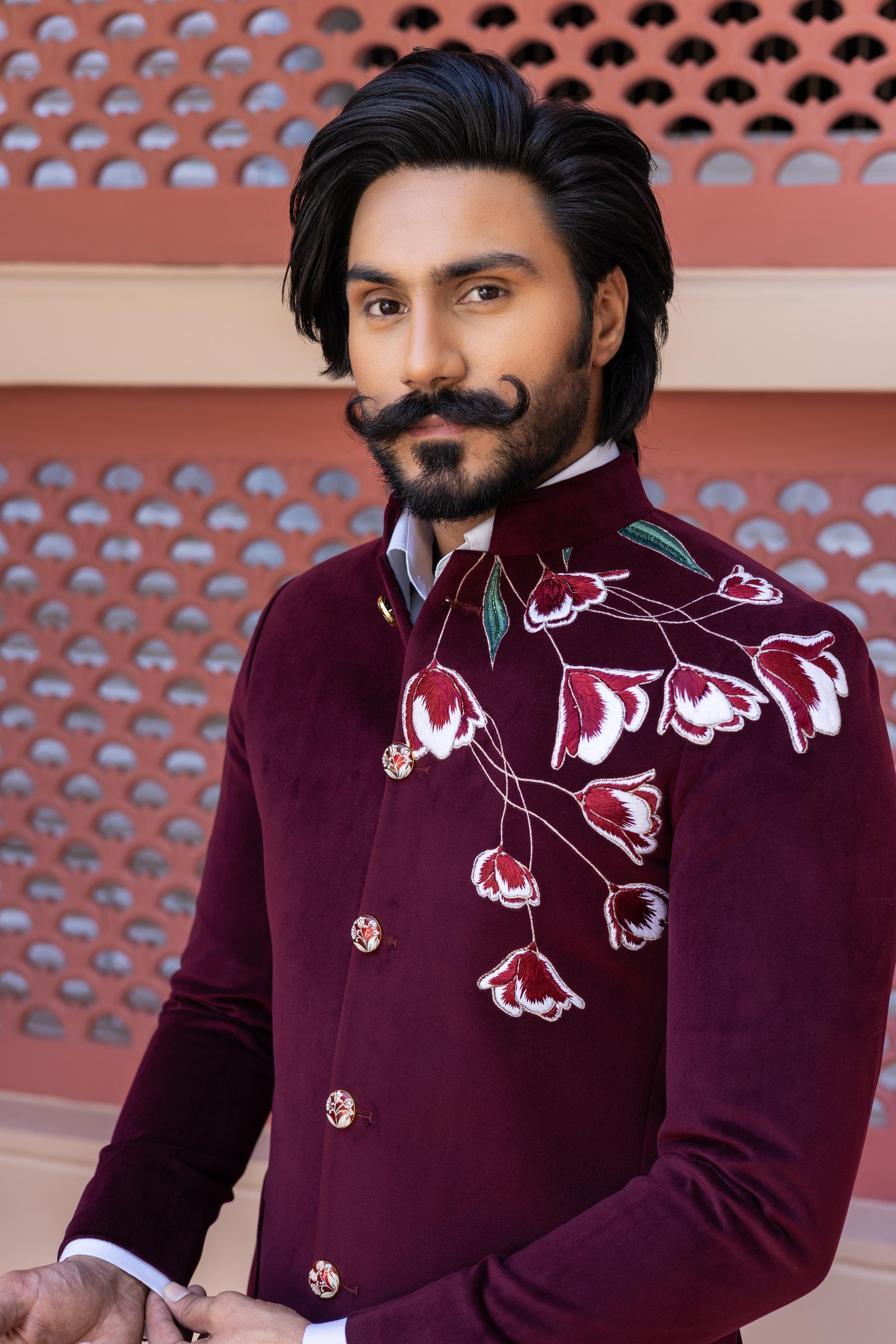 Regal Velvet Bandhgala Suit Hartansh Clothing Pvt Ltd