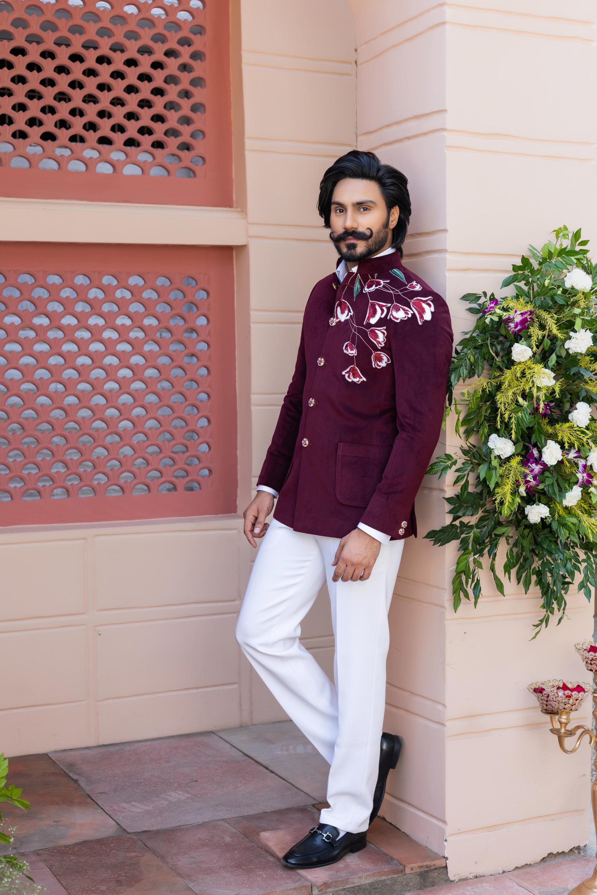 Regal Velvet Bandhgala Suit Hartansh Clothing Pvt Ltd