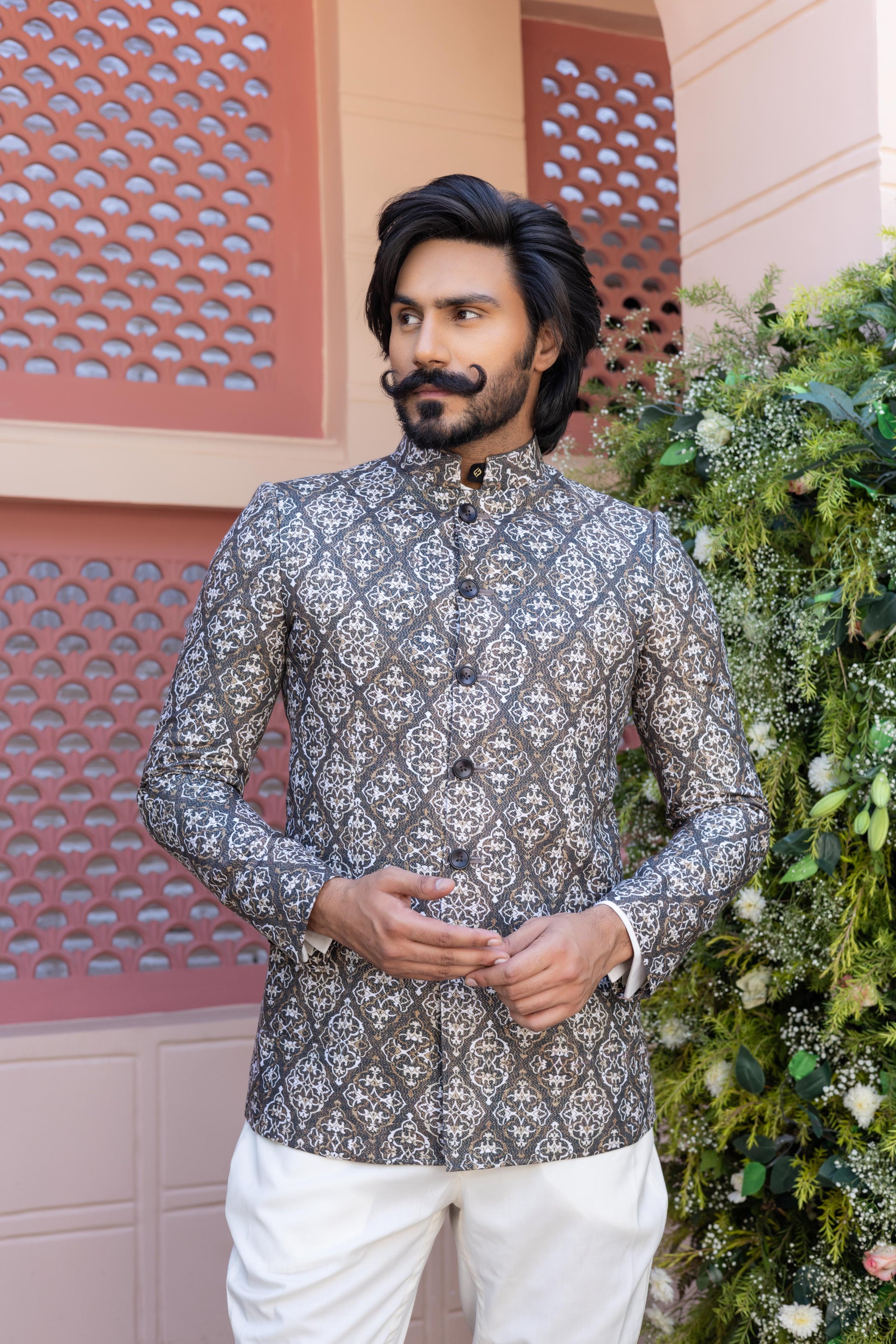 The Bespoke Linen Bandhgala Suit Hartansh Clothing Pvt Ltd