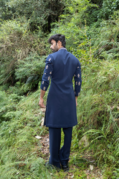 Blue Embroidered Kurta Set Hartansh Clothing Pvt Ltd