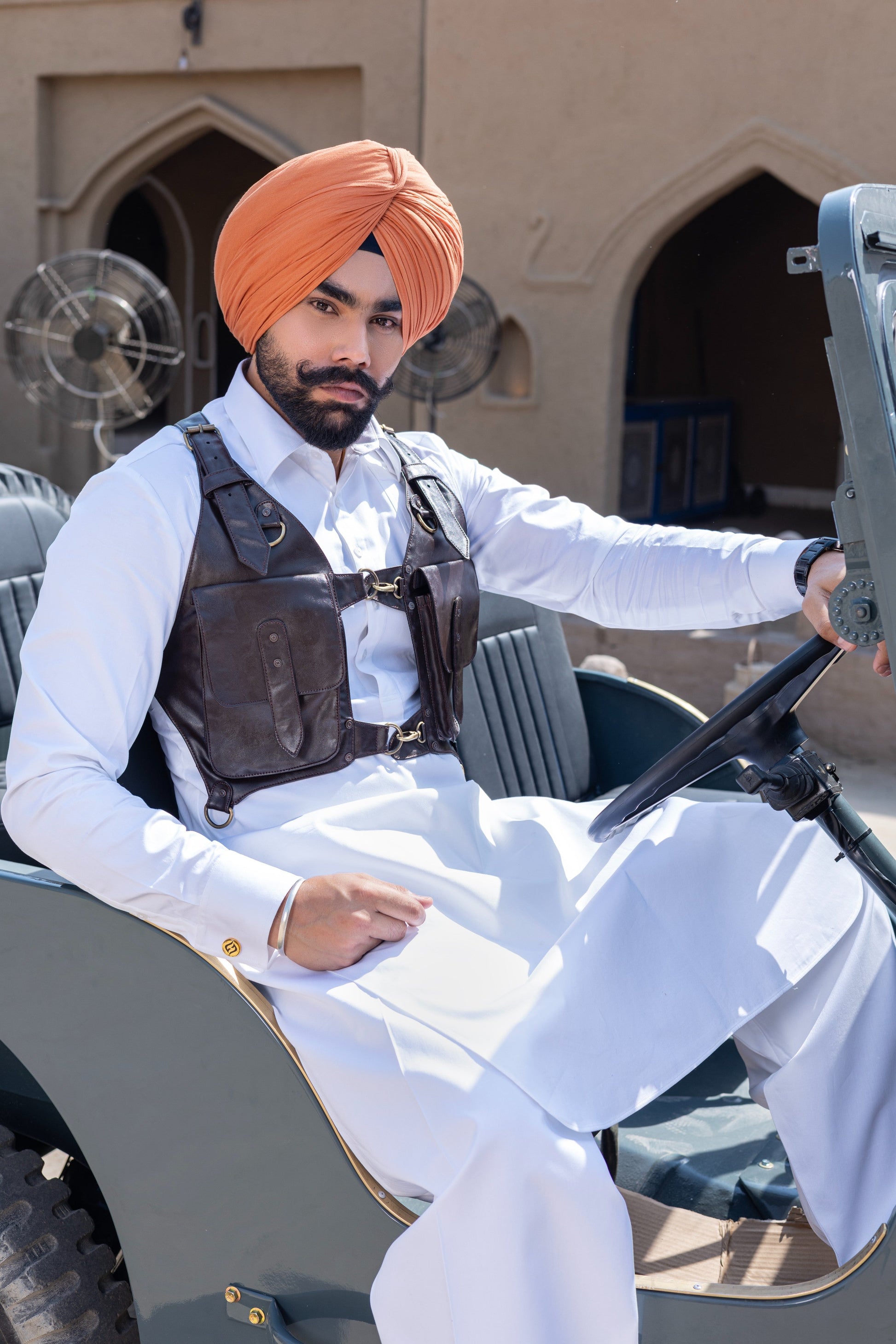 Pathani with Leather Holster Hartansh Clothing Pvt Ltd