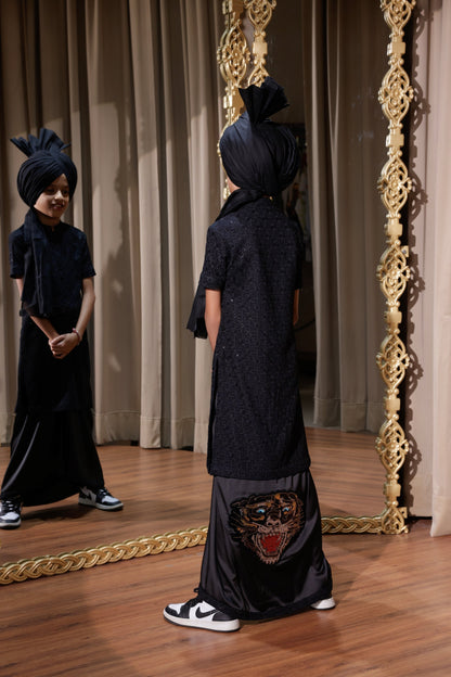 Black Kurta Chadra Hartansh Clothing Pvt Ltd