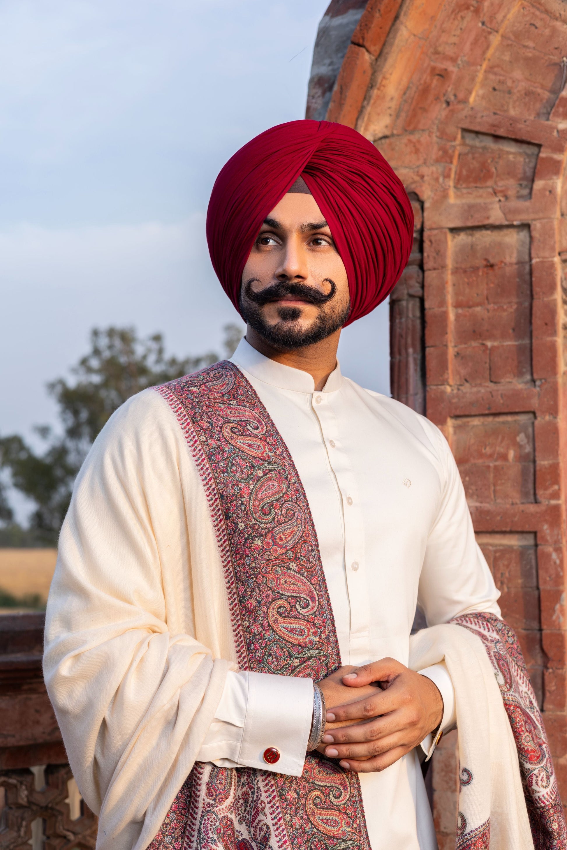 Royal Handloom Shawl with Kurta set Hartansh Clothing Pvt Ltd