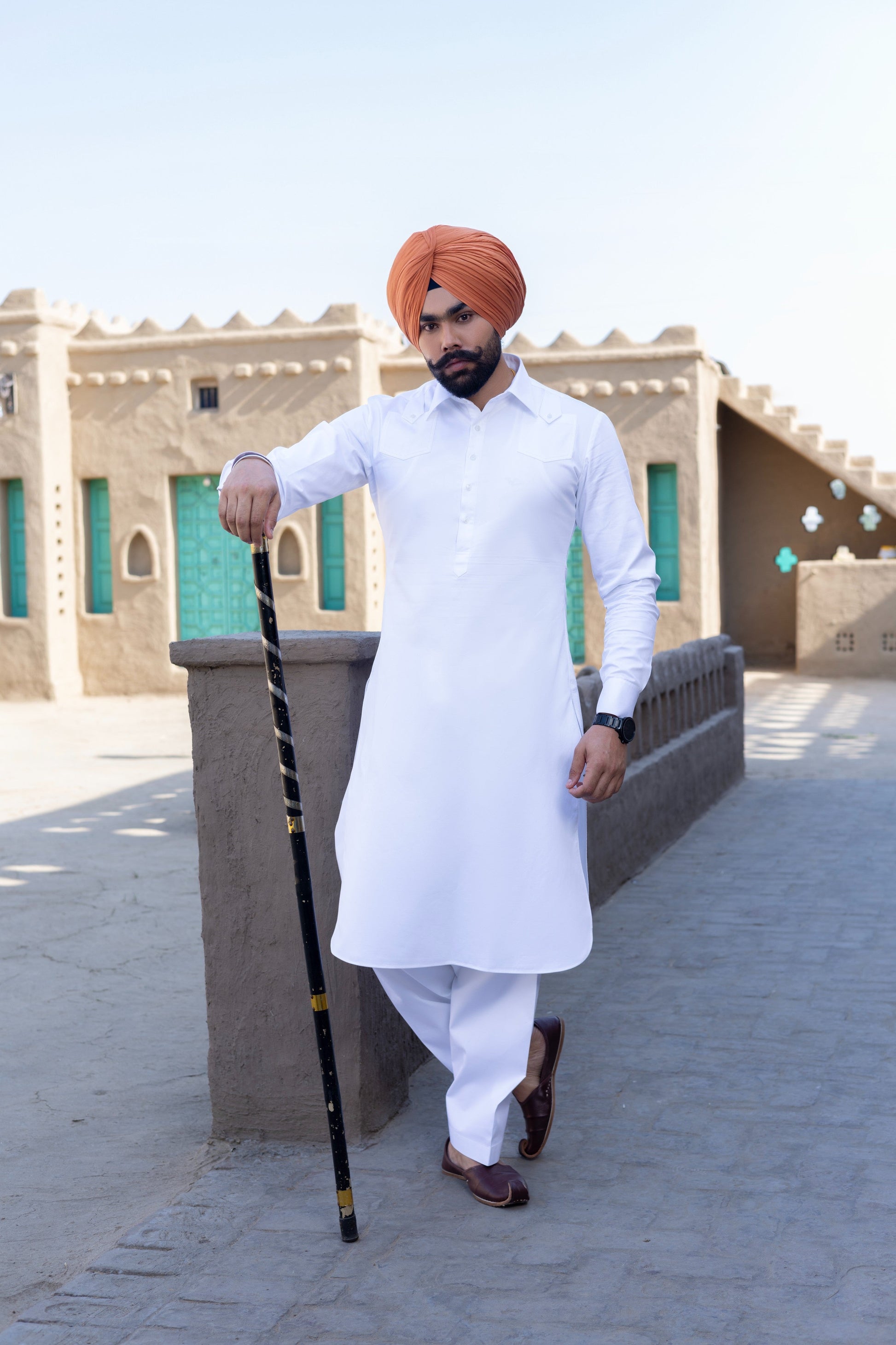 Pathani with Leather Holster Hartansh Clothing Pvt Ltd