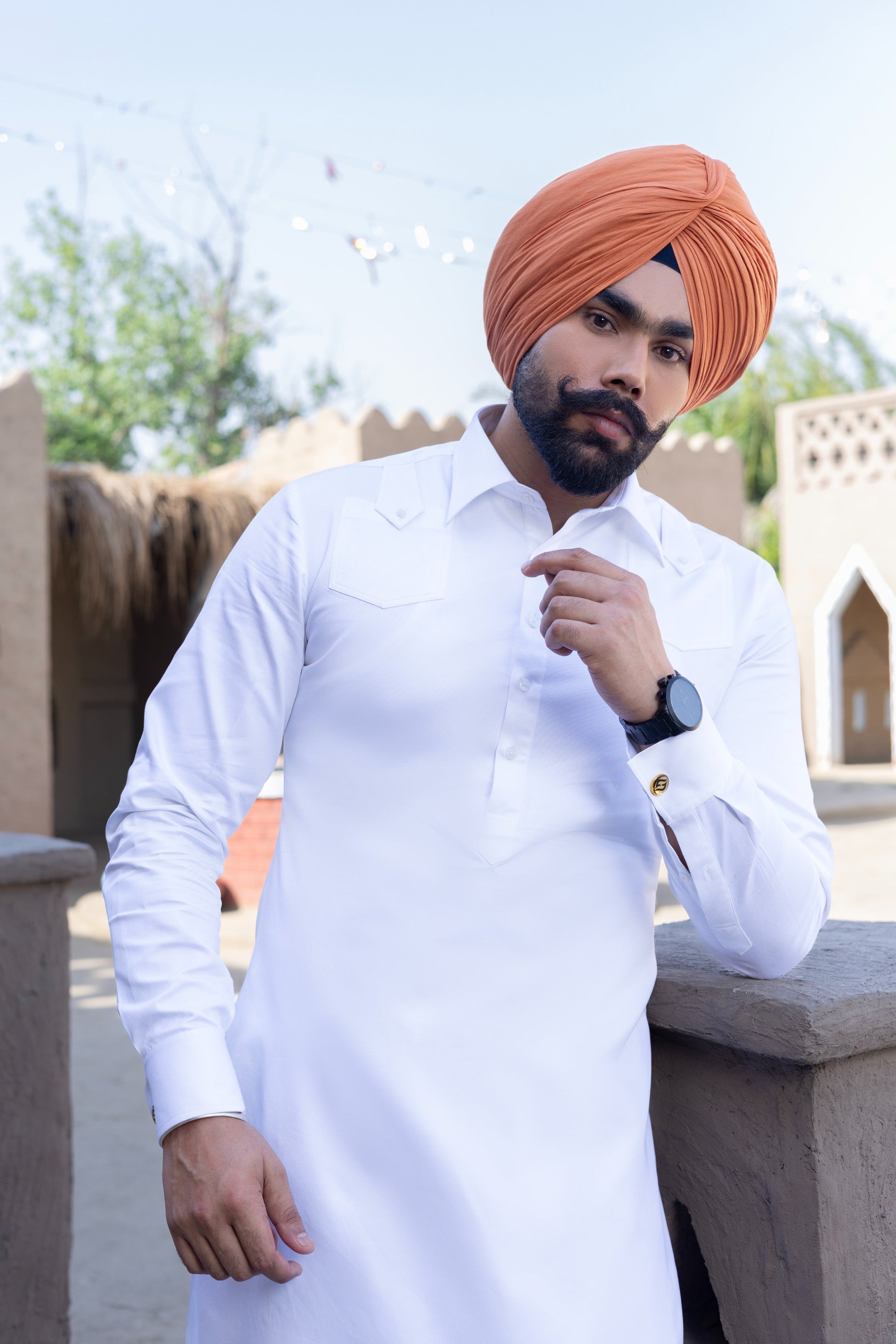 Pathani with Leather Holster Hartansh Clothing Pvt Ltd