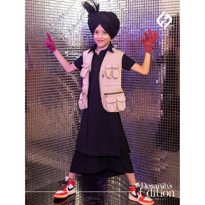 Black Kurta Chadra with Jacket Hartansh Clothing Pvt Ltd