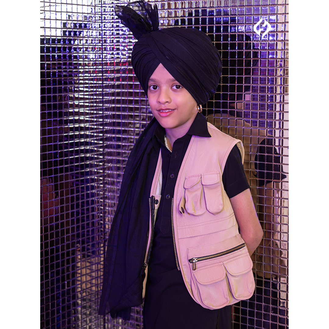 Black Kurta Chadra with Jacket Hartansh Clothing Pvt Ltd