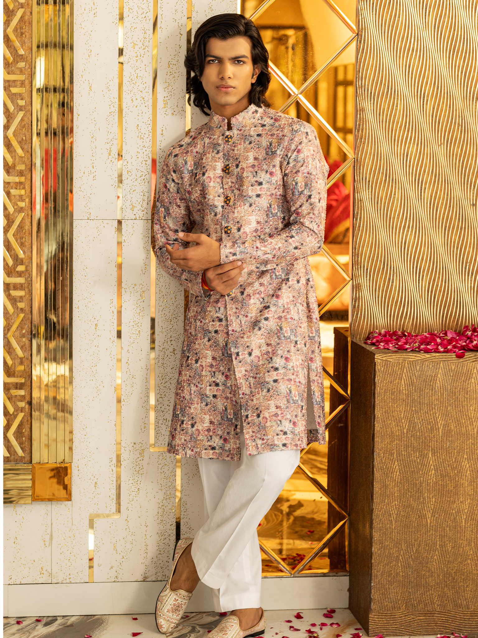 Hand-Painted Kurta Pyjama Hartansh Clothing Pvt Ltd