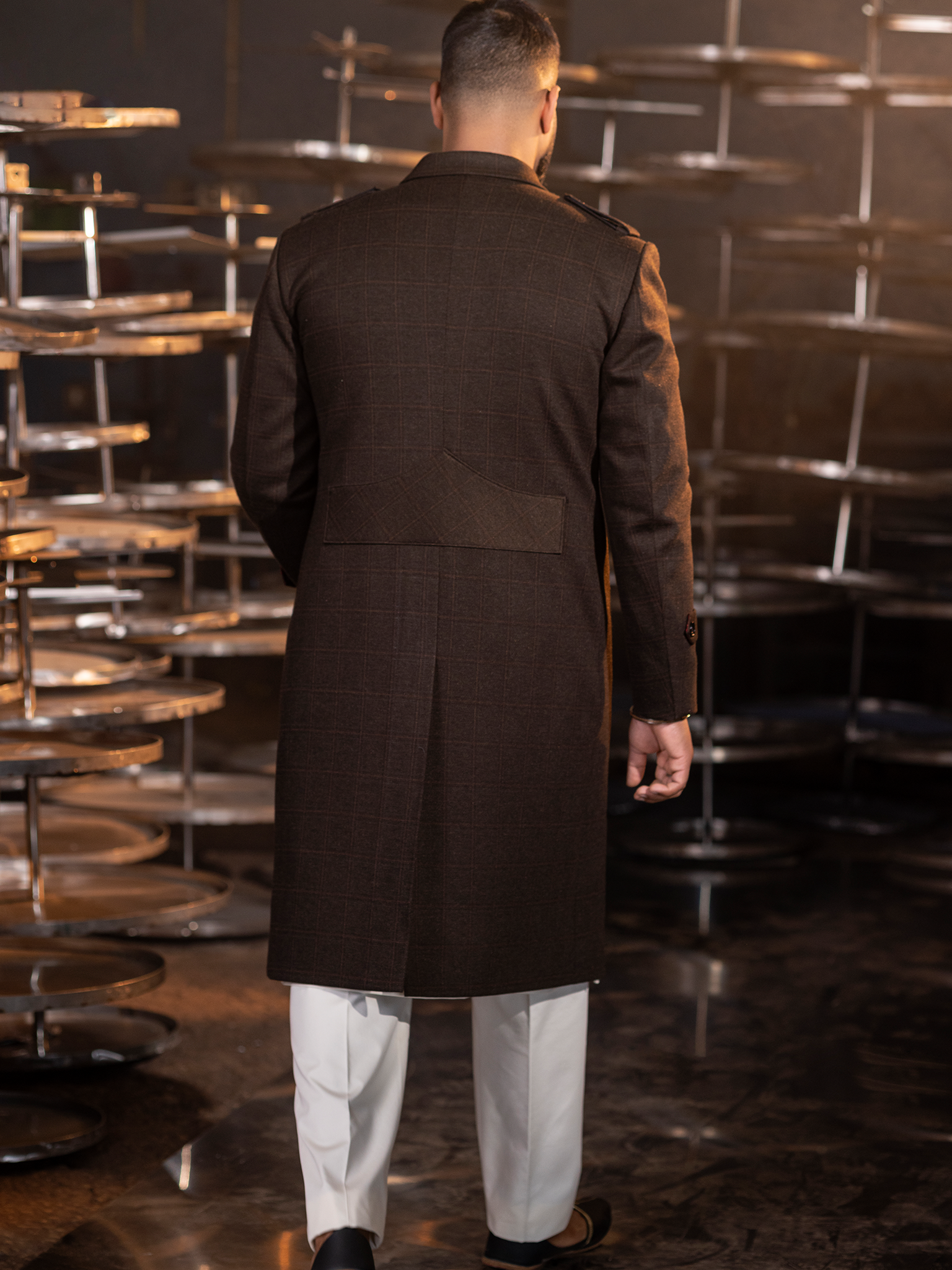 Noir Chocolate Brown Long Coat Hartansh Clothing Pvt Ltd