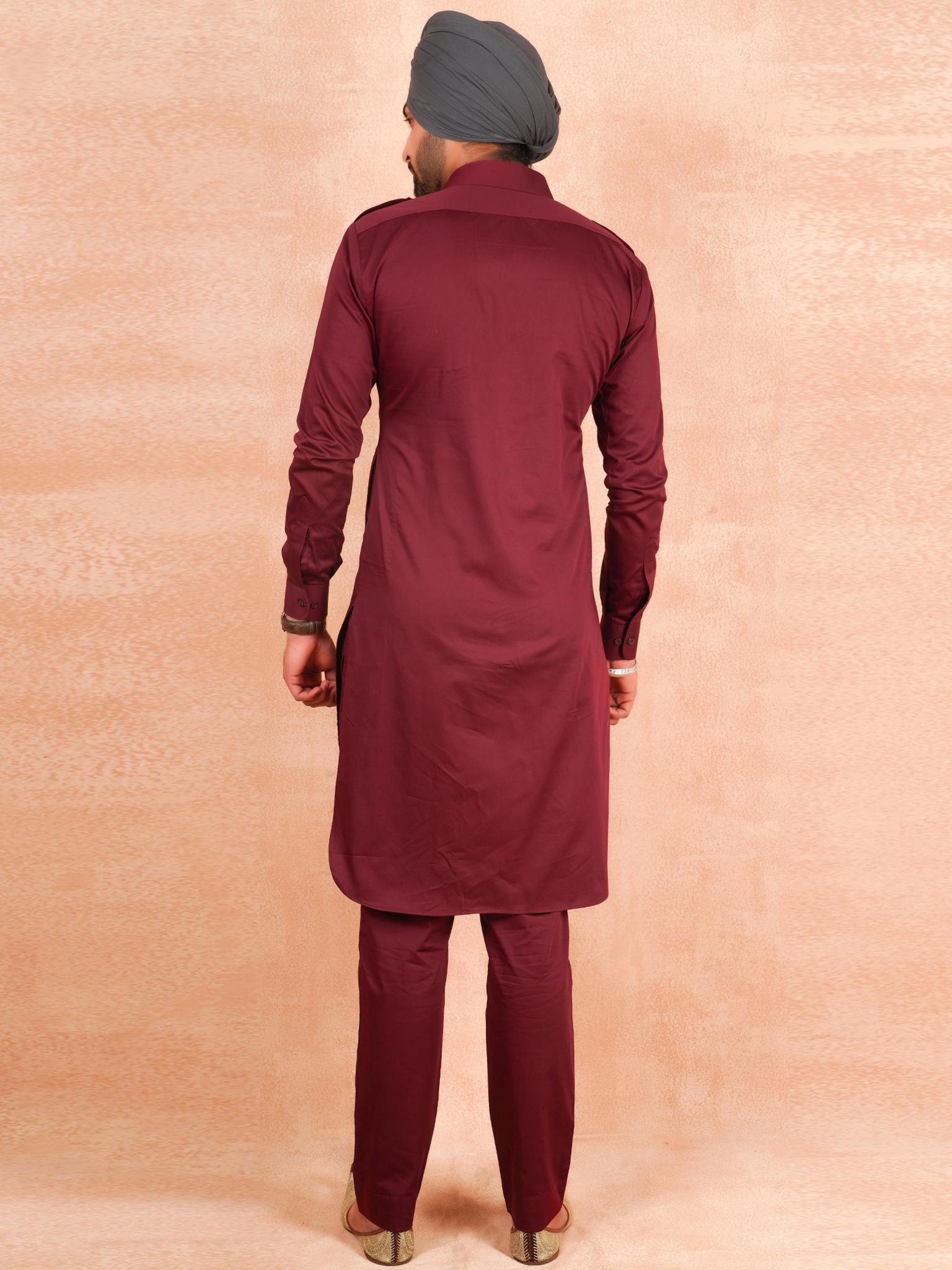 Maroon Punjabi Kurta Set