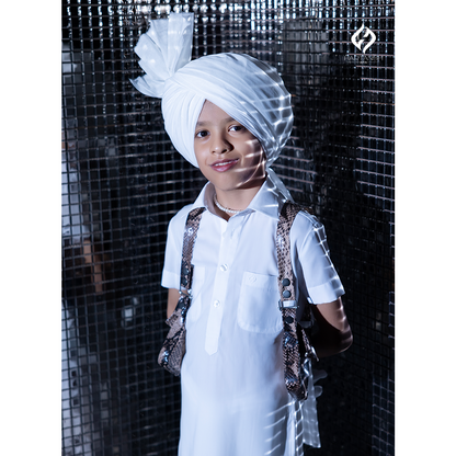 White Kurta Chadra with Jacket Hartansh Clothing Pvt Ltd